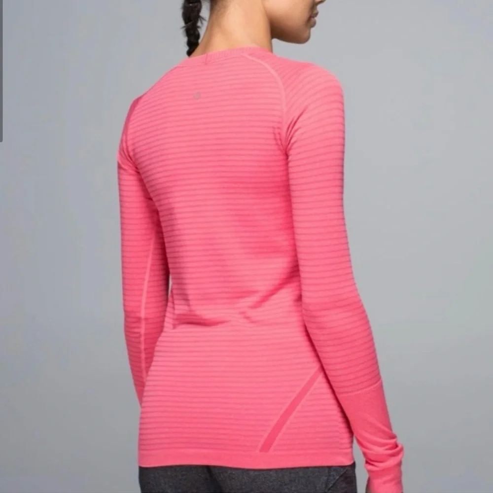 Lululemon Swiftly Tech Long Sleeve Top Rugby Stripe Tonal Heathered Boom Juice 4